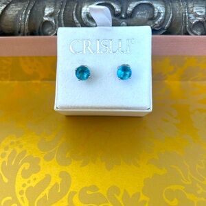 Blue stud earrings